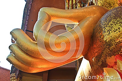 The Gold Buddha Image , Thailland Stock Photo