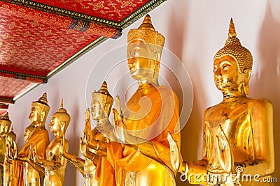 Gold buddha statue Stock Photo