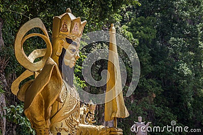Gold buddhist sacred staue Stock Photo
