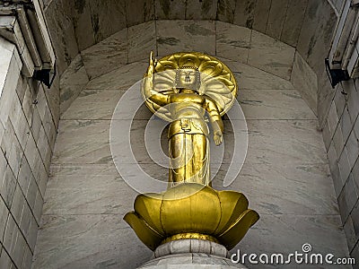 Gold Budha statue hd image Editorial Stock Photo