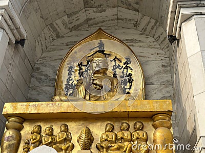 Gold Budha statue hd image Editorial Stock Photo