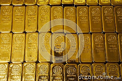 Gold bullion Editorial Stock Photo