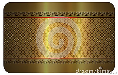 Gold business card. Stock Photo