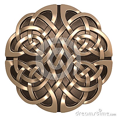 Gold Celtic ornament Stock Photo