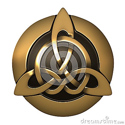 Gold Celtic ornament Stock Photo