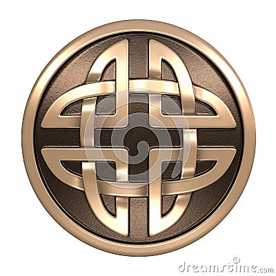 Gold Celtic ornament Stock Photo