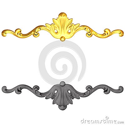 Gold and ceramics ornate Stock Photo