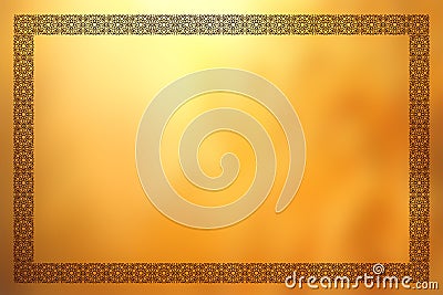 Gold Certificate background. Modern flat style- 21 JULY 2017. Cartoon Illustration