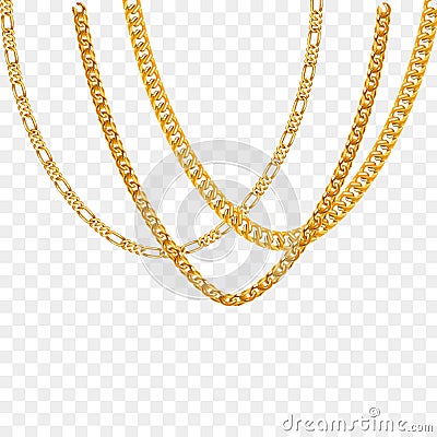 Gold Chain. Fashion Design for Jewelry. Vector illustration Vector Illustration