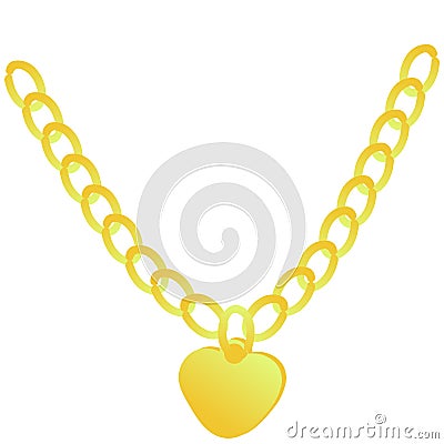 Gold Chain - Illustration Vector Illustration