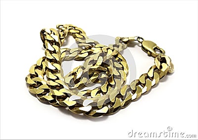 Gold chain Stock Photo