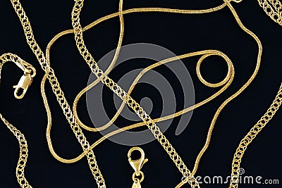 Gold chains Stock Photo