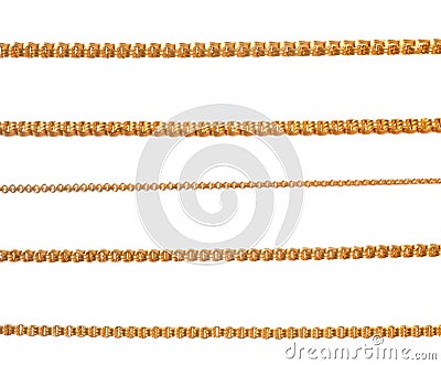 Gold chains Stock Photo