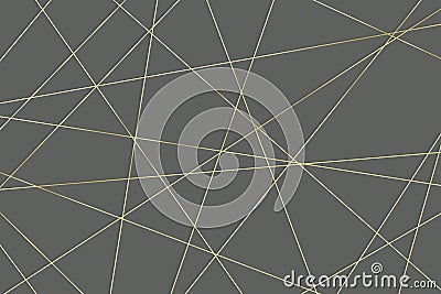 Gold chaotic and geometric abstract lines on color background. Random geometric line for pattern Stock Photo