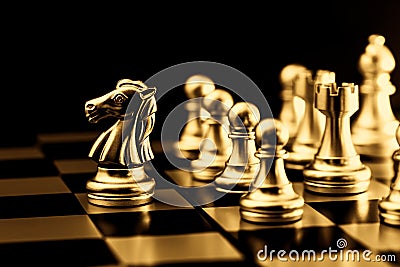 Gold Chess. Elite Business Team Leader luxury rich gorgeous image Stock Photo