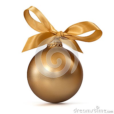 Gold Christmas ball Stock Photo