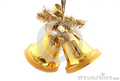 Gold Christmas Bells Royalty Free Stock Images - Image 