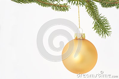 Gold Christmas Ornament Stock Photo