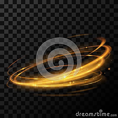 Gold circle light effect Stock Photo