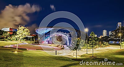 HOTA outdoor performance centre and stage on dusk Gold Coast, Queensland, Australia Editorial Stock Photo