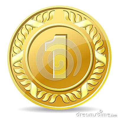 Gold coin Vector Illustration