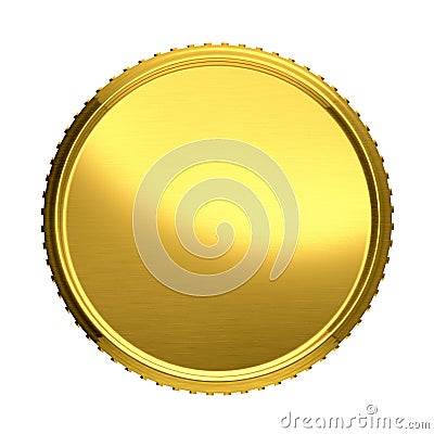 Gold coin. Cartoon Illustration