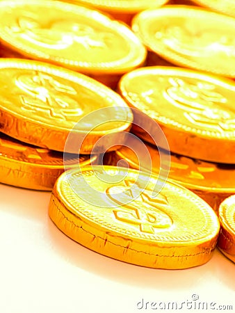 Gold coins Stock Photo