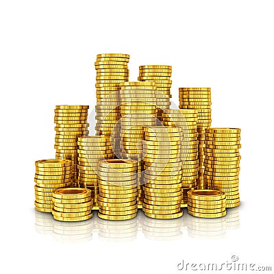 Gold coins Stock Photo