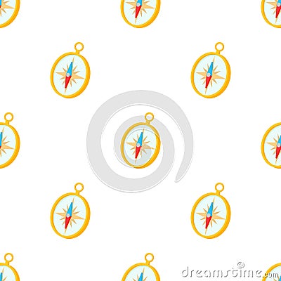 Gold compass pattern seamless vector Vector Illustration