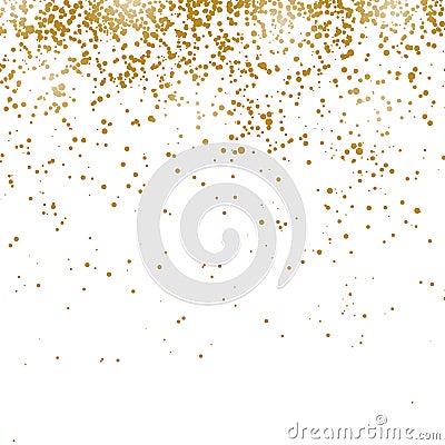 Gold Confetti Pattern Vector Illustration