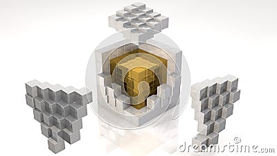 Gold Core Stock Photo