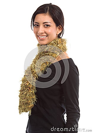 Gold Couture Scarf Stock Photo