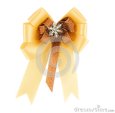 Gold & cream ribbon Stock Photo