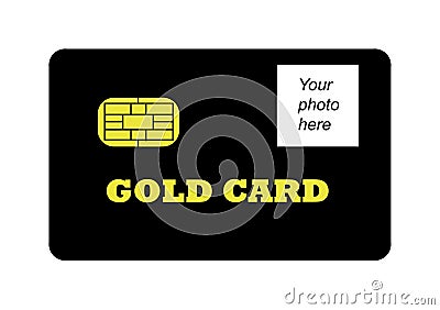 Gold credit card Stock Photo