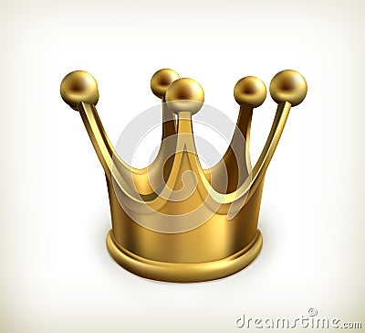 Gold crown icon Vector Illustration