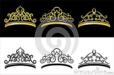 Gold crown. Stock Photo