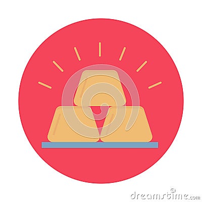 Gold cubes flat background vector icon which can easily modify or edit Vector Illustration