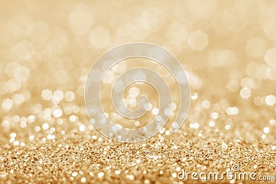 Gold defocused glitter background Stock Photo