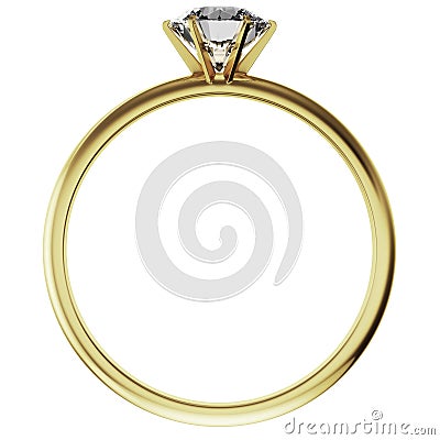 Gold diamond ring Stock Photo