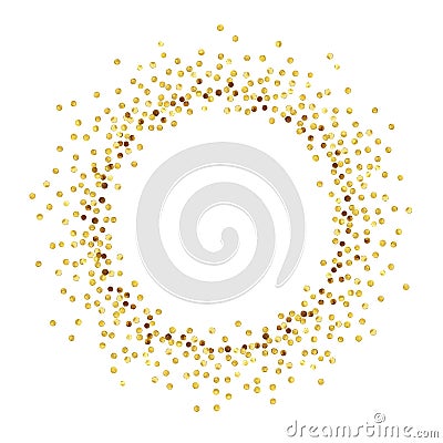 Gold dot circle Vector Illustration