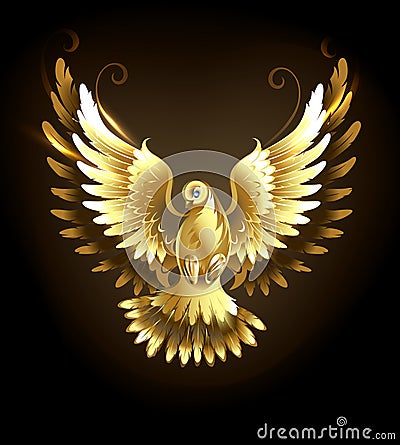 Gold dove Vector Illustration