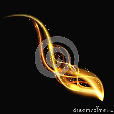 Gold dramatic ambient soft elegant light vector effect isolated on dark background Vector Illustration