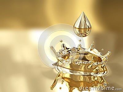 Gold drop Stock Photo