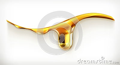 Gold drop vector design element Vector Illustration