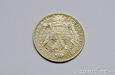 Gold Ducat coin Stock Photo