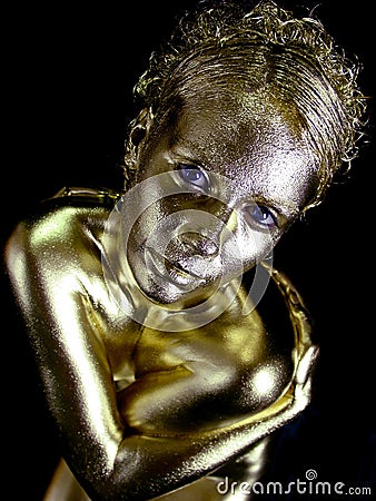 Gold Dust Woman Stock Photo