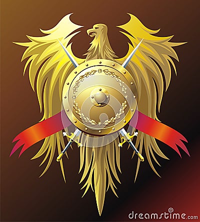 Gold eagle Vector Illustration