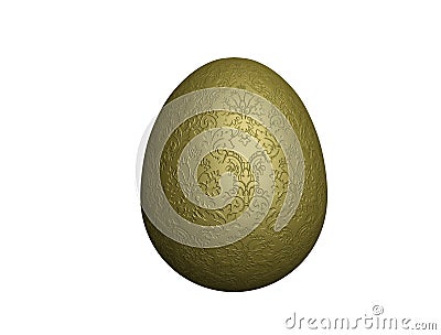 Gold easter egg Stock Photo