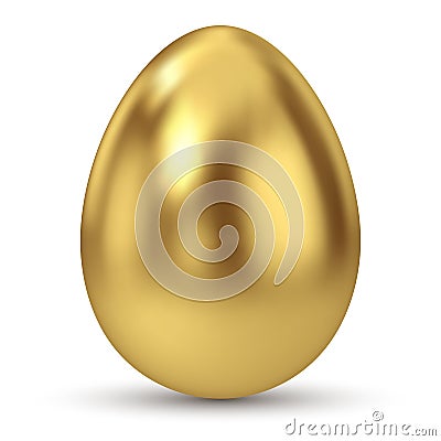 Gold Easter Egg Vector Illustration