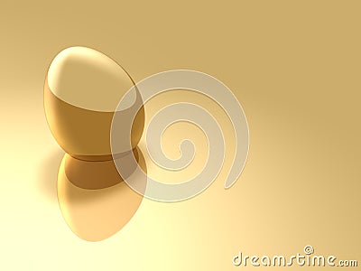 Gold Easter Egg Stock Photo